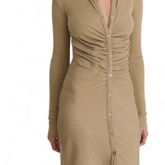 NA-KD Tan dress - Picture 2 of 4